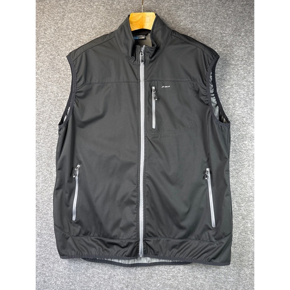 Willit Black Full Zip Sleeveless Vest Lightweight Jacket Womens XL Windbreaker‎